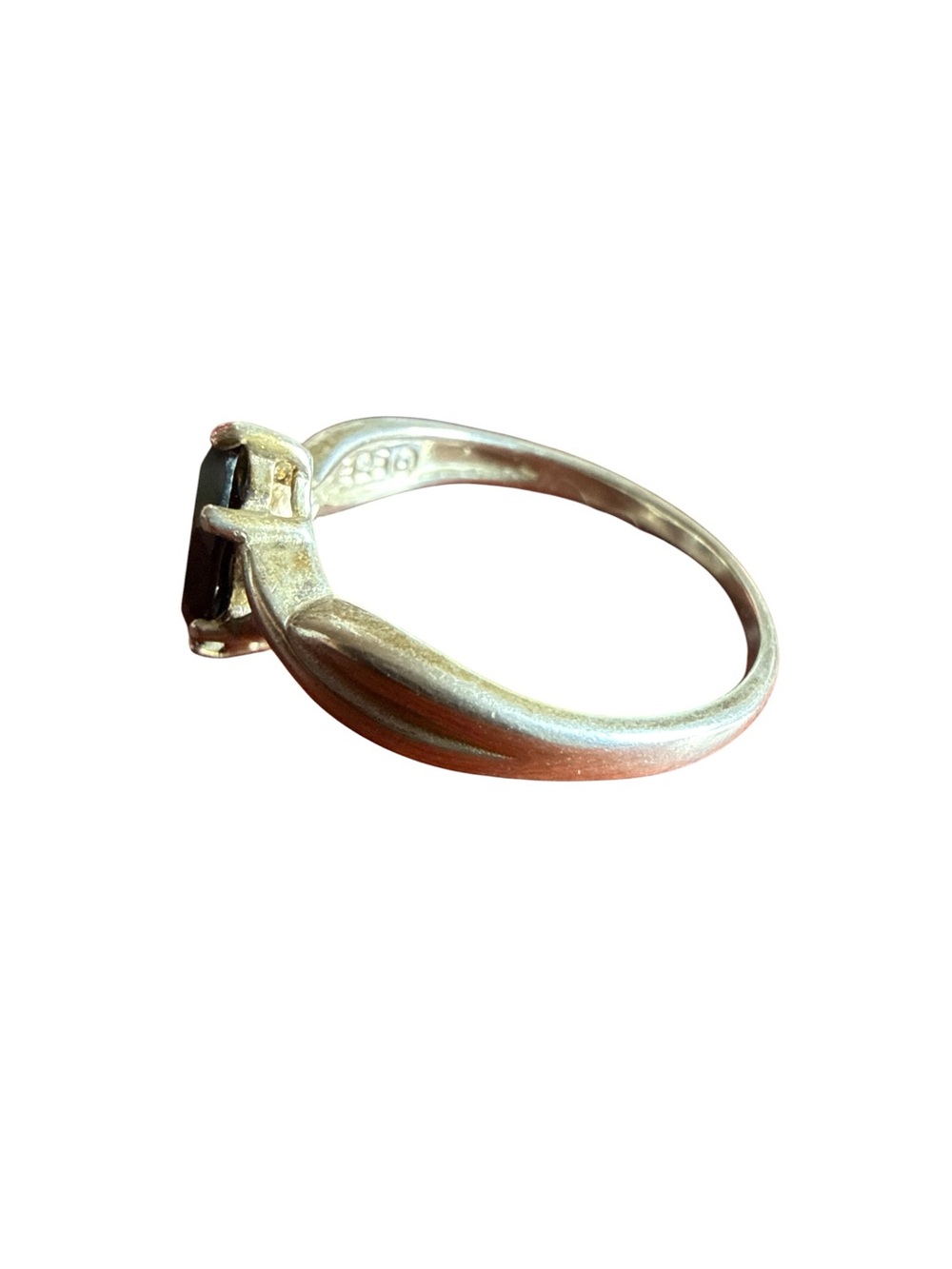 Avon 925 Sterling Silver Marquise Black Stone Ring Size 10.5 Leaf Vine 3.05g - Picture 4 of 9